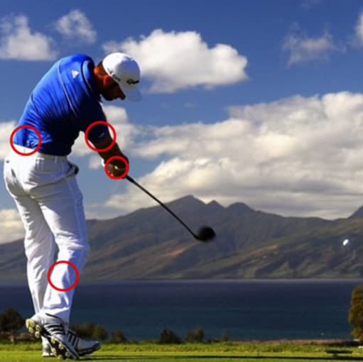 On the course — the body absorbs every swing